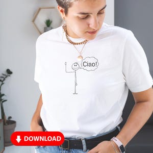 Ciao T-shirt, Minimalist T-shirt, Minimalist Shirt, Minimal Shirt, Minimal Lifestyle, Modern Culture, Gift for Minimalist, Modern Design