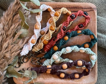 Macramé Loop Keychain With Carabiner - Etsy