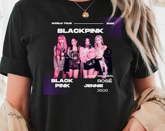 Générique 𝘉𝘭𝘢𝘤𝘬𝘱𝘪𝘯𝘬 T-Shirt Lisa Jennie Jisoo Rose Kpop