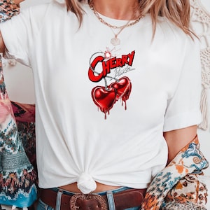 Comfort Colors® Cherry T-Shirt, Valentines Day Cherry Shirt, Disney Coquette Baby Tee, Valentines Day Gifts, Gift For Woman