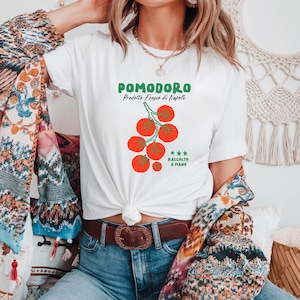 Tomato Shirt, Tomato Girl Summer, Garden Shirt, Farmers Market shirt, Gift for Gardener, Gardening Shirt, Cottagecore, Pomodoro Italian tee