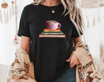 Book Lover T-Shirt: Bookish Tea Drinker Gift