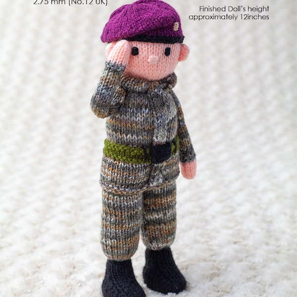 Knitting Pattern Soldier Doll Etsy