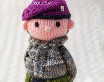 pdf Digital download - Doll - Soldier  KNITTING Pattern - Intermediate