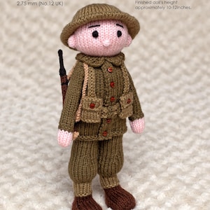 PDF Download - WWII British Soldier Knitting Pattern – Military Doll Pattern intermediate