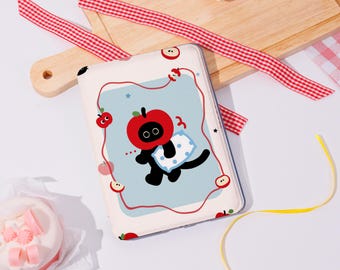 Cute Black Cat Character iPad Case with Pen Holder for 2025 Air 7-11/13″, iPad Mini 6 Cases iPad Cover,iPad Pro 2024/2022,iPad 10/9/8th Case