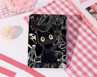 Black Cat Kindle Paperwhite 2025 Case,All New Kindle Case,Skull Pattern Paperwhite Cover Kindle Case For Paperwhite 1/2/3/4,Kindle 11th Case
