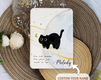 Cute black cat in space Kindle Paperwhite 2021 Kindle Case,Paperwhite Kindle Case for Paperwhite 1/2/3,Kindle 2022,Kindle 11th,Gift for Her
