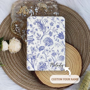 Blue Floral Kindle Paperwhite 2021 Case, All New Kindle Case, Paperwhite Cover Kindle Case For Paperwhite 1/2/3/4, Kindle 2022, Kindle 11th