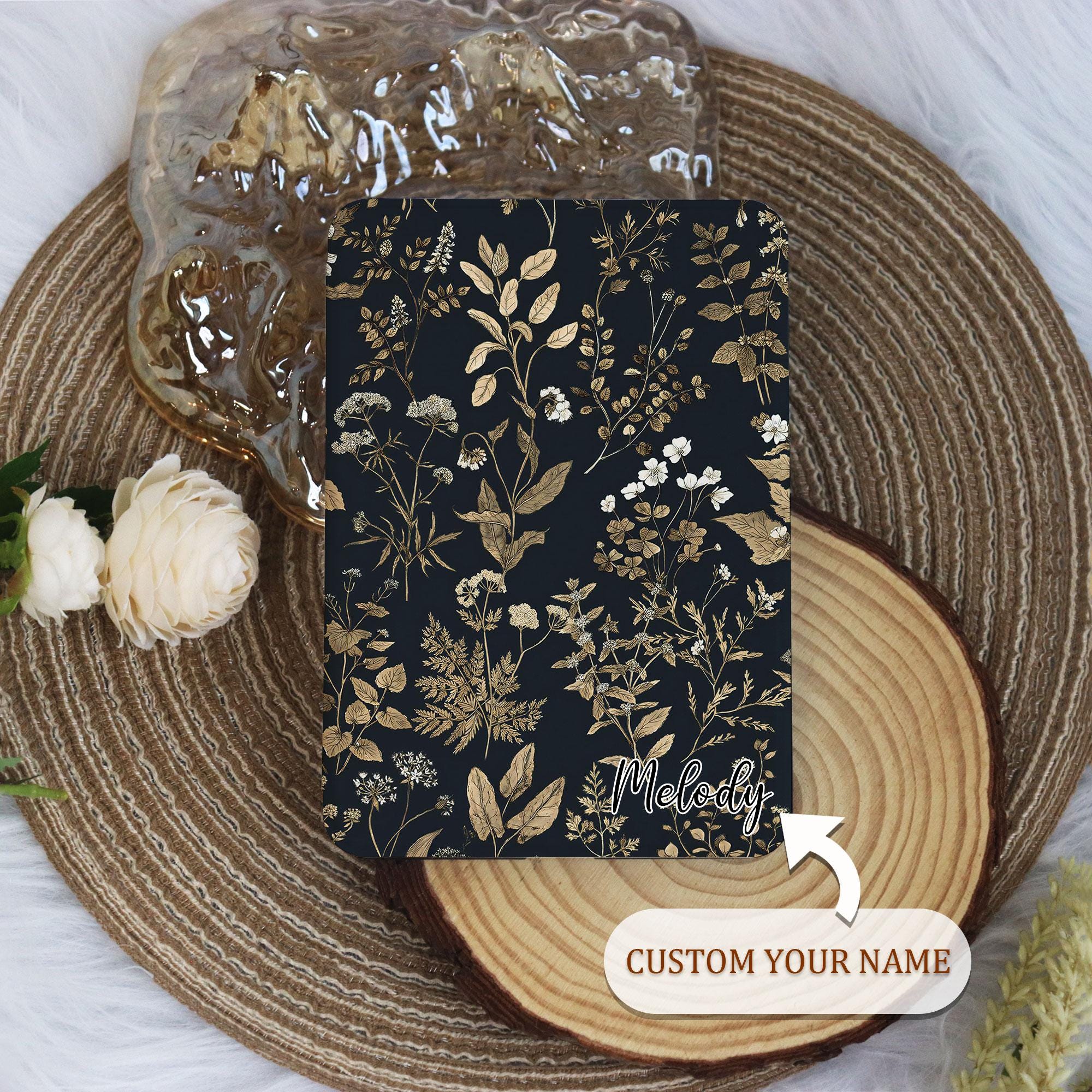 Golden Floral Leaf Kindle Paperwhite 2021 Case,All New Kindle Case,Paperwhite Cover Kindle Case For Paperwhite 2/3/4,Kindle 2022,Kindle 11th