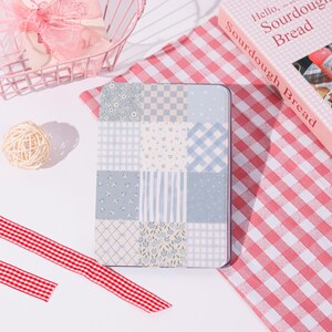 Soft Blue Patchwork Kindle Paperwhite Case Kindle Case, Paperwhite Cover Kindle Case For Paperwhite 1/2/3/4th, Custom Kindle 11th/12th Cases
