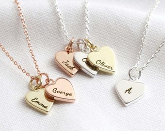 Personalized Heart Name Necklace, Elegant Silver Name Pendant for Girls, Engraved Love Necklace, Couples, Heart Necklace with Customization