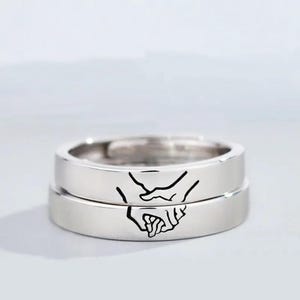 Individuell gravierte Paar Ringe - Versprechen Ring Set für Sie und Ihn - Paar passende Ringe Set - Versprechen Ringe - Geschenkideen