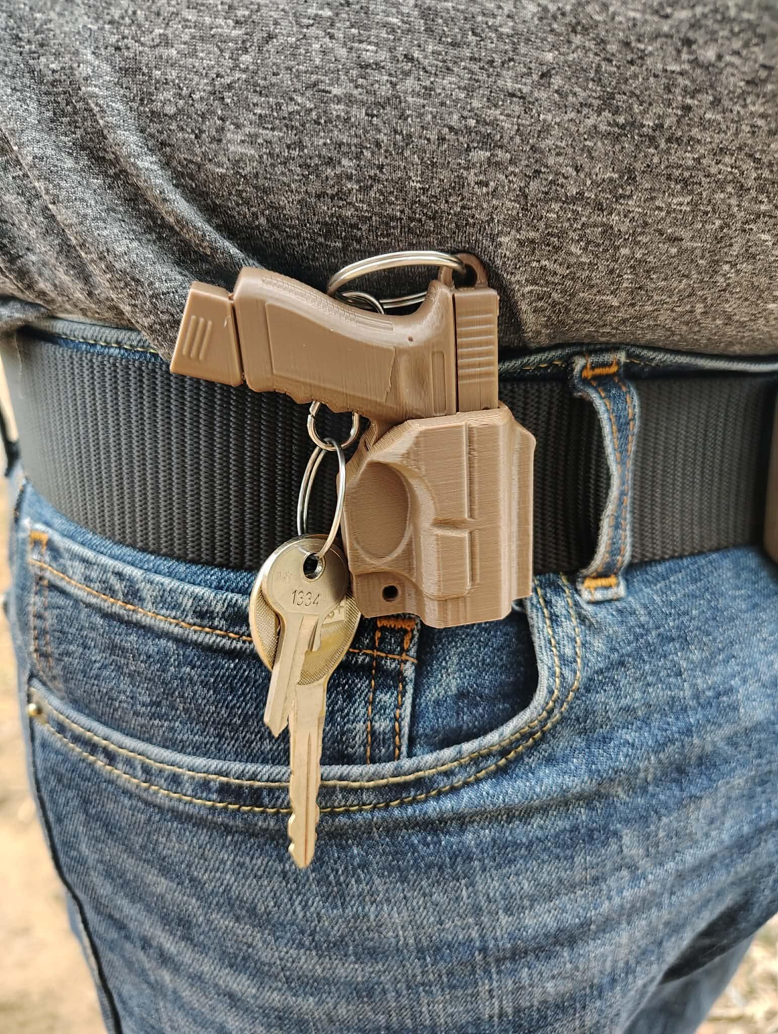 Compact Pistol Keychain | Concealed Carry Style Keyholder | Tactical ...