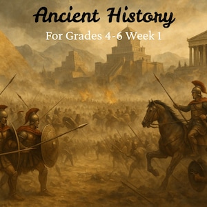 Curriculum oude geschiedenis week 1: afdrukbare lessen, knutselen en schrijfinstructies (4e-6e leerjaar) - lessen geschiedenis thuisonderwijs/26 pagina&#39;s