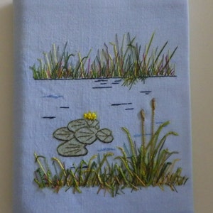 Quaderno Lily Pad con ricamo a mano