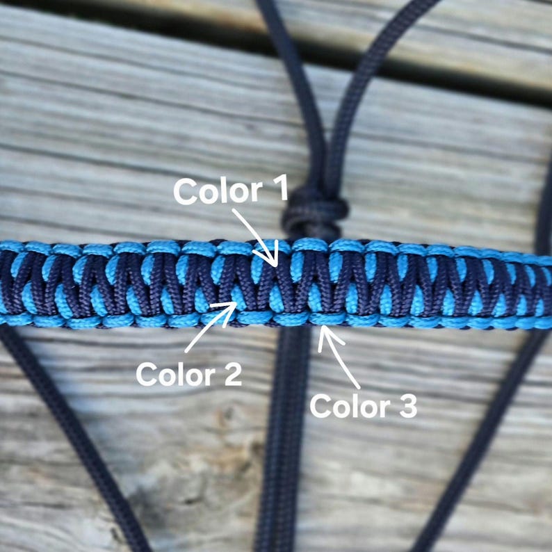 Custom Horse Halter With Braided Noseband, Yacht Rope Halter, Handmade ...