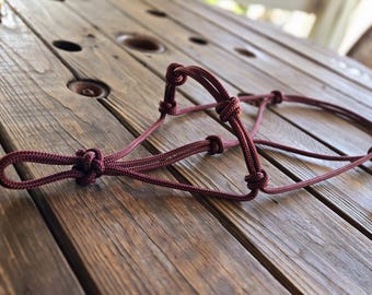 Custom Horse Halter With Braided Noseband, Yacht Rope Horse Halter ...