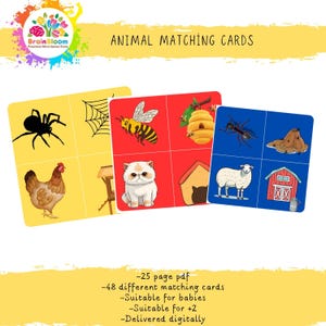 Digital Animal Matching Game: Preschool Play-Based Learning