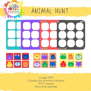 Homeschool Learning Animal Hunt: Preschool Curriculum Game