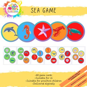Card Games for Kids - Early Education Sea Game - Preschool Game