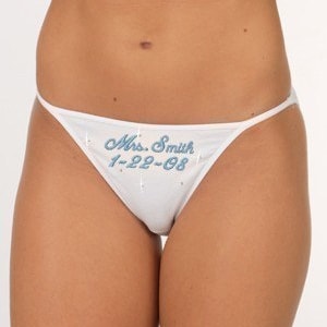 Custom Wedding Day Panty, Bridal Underwear, Personalized Bridal Panty image 1