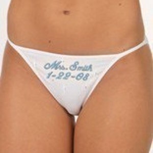 Custom Wedding Day Panty, Bridal Underwear, Personalized Bridal Panty image 2