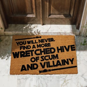 Funny Sci Fi Quote Doormat, Sarcastic Welcome Mat, Coir Entry Rug, Geek Home Decor, Unique Front Porch Mat, Housewarming Gift
