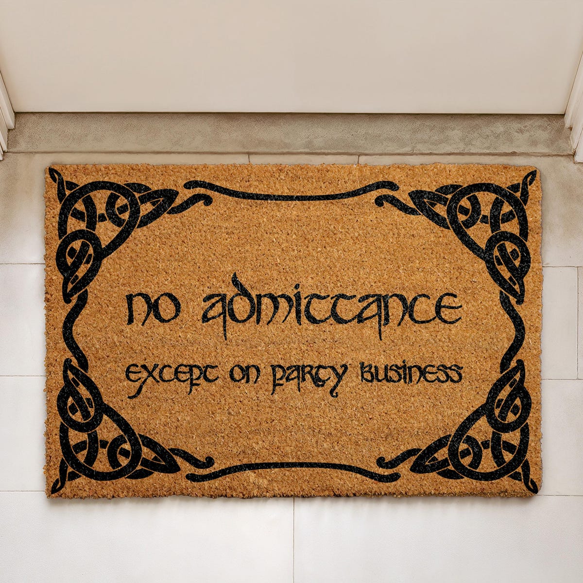 No Admittance Except on Party Business Doormat, Funny Movie Home Entrance Decor, Geek Front Porch Coco Rug, Nerdy Housewarming Gift - Etsy