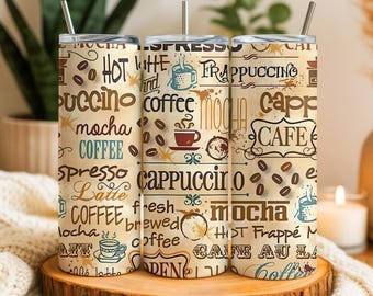 Miłośnik kawy prezentuje kubek termiczny, kubek w stylu retro kawiarniany ze słomką, estetyczny prezent dla miłośnika kawy ze stali nierdzewnej