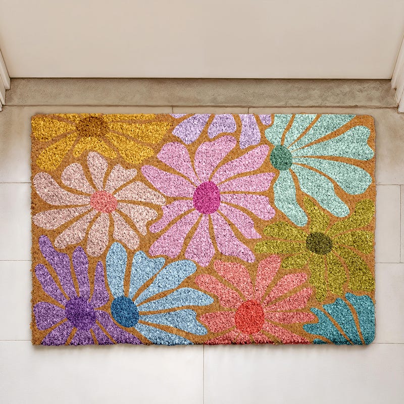 Boo Coir Rug Daisy Coir Rug - Etsy