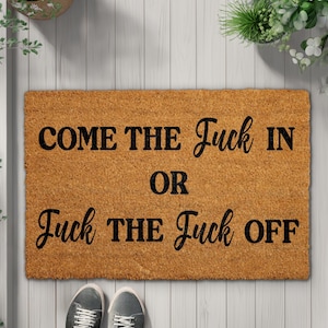 F*ck Off Front Door Mat, Swear Word Welcome Mat, Funny Explicit Coco Doormat, Sarcastic Coir Mat, Humorous Entryway Mat, Housewarming Gift
