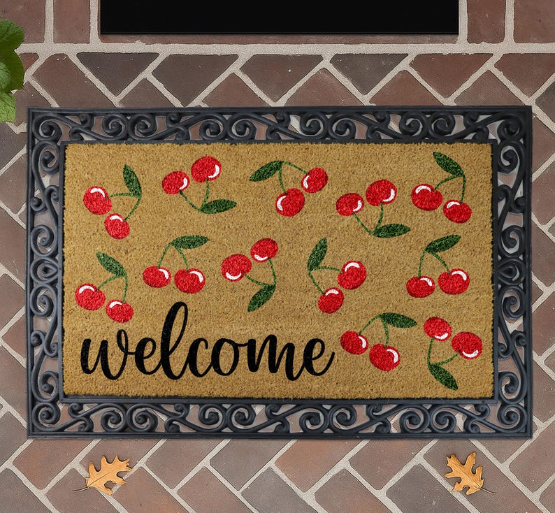 Cherry Welcome Door Mat - Thumbnail 2