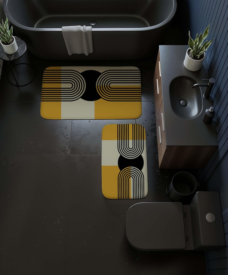 Mid Century Modern Bath Matnull