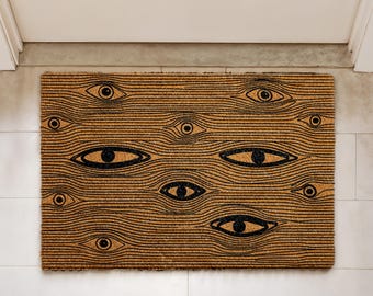 Felpudo del Ojo que Todo lo Ve, Alfombra de Bienvenida con Ojos Místicos, Alfombra Gótica para la Entrada del Hogar, Decoración Abstracta para el Porche, Regalo Espiritual para la Inauguración del Hogar