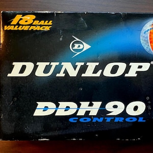 Vintage Dunlop DDH 90 Control Golf Balls 18-Pack New | Box Wear | USA 1990s