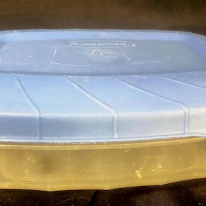 Vintage Rubbermaid Servin Saver 805ml | Blue Lid EZ Open | 1990s Food Storage