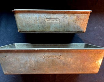 Vintage Ecko Loaf Pan Set No.47 & No.608 1940-60s USA