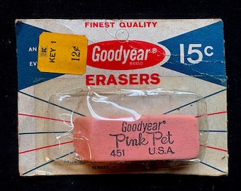 Vintage Goodyear Pink Eraser Pet #451 NOS Made in USA Rare
