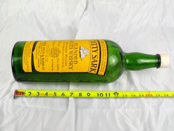 Vintage Cutty Sark 1 Gallon Green Glass Whiskey Bottle 18.5