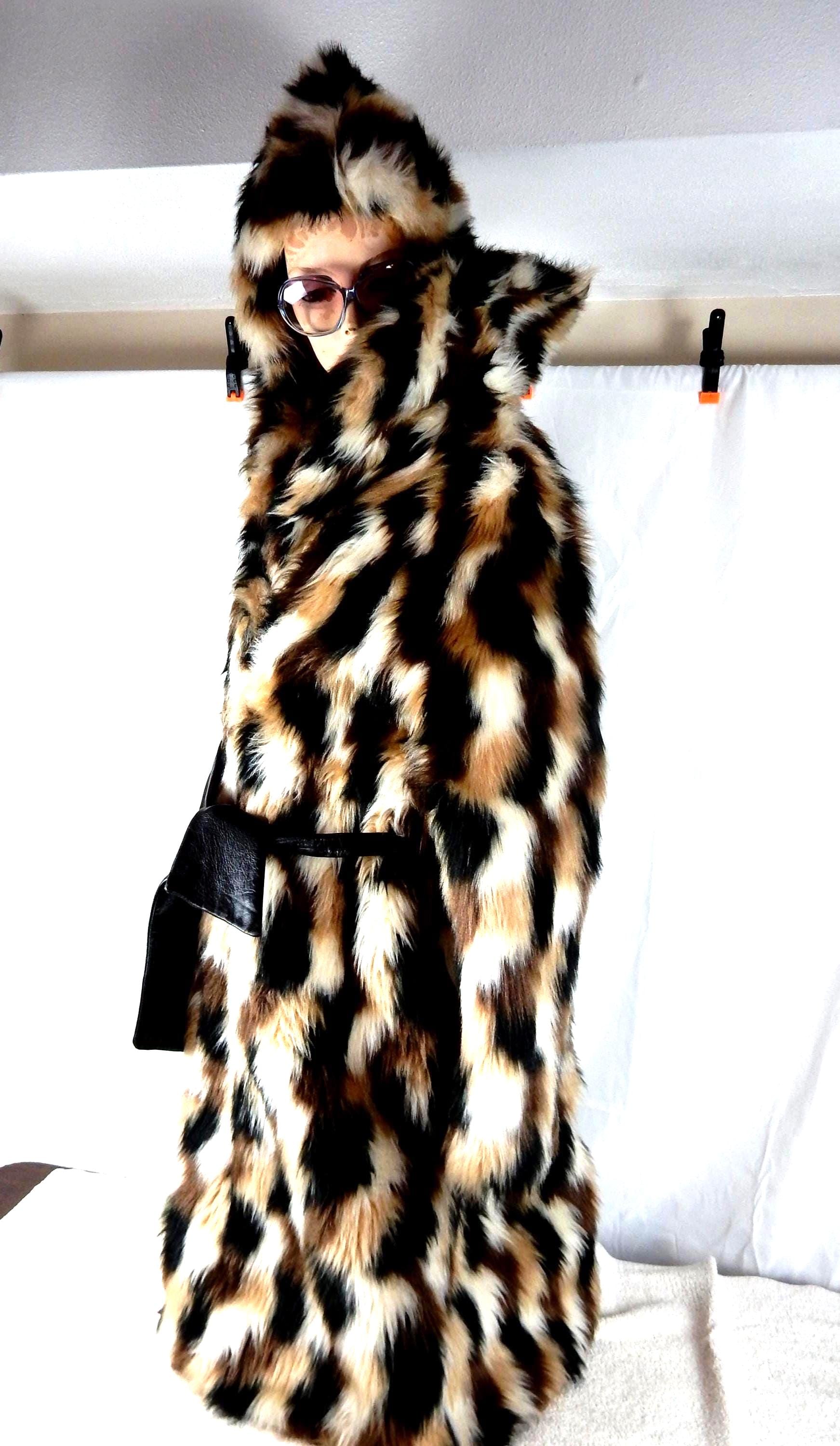 Vintage Leopard Fur Coat - Etsy