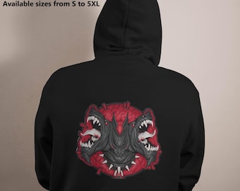 ARCANE - Unisex Hoodie | Pit fighter emo VI | Wolves - Zipped front with pockets - wolf merch