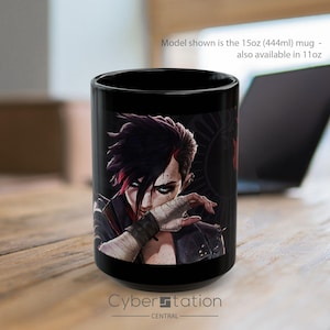 ARCANE | Vi - Pitfighter | Black Mug | 11oz (333ml) or 15oz (444ml) | Emo | Caitvi - Violyn | Gift Idea | League of Legends