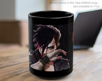 ARCANE | Vi - Pitfighter | Black Mug | 11oz (333ml) or 15oz (444ml) | Emo | Caitvi - Violyn | Gift Idea | League of Legends