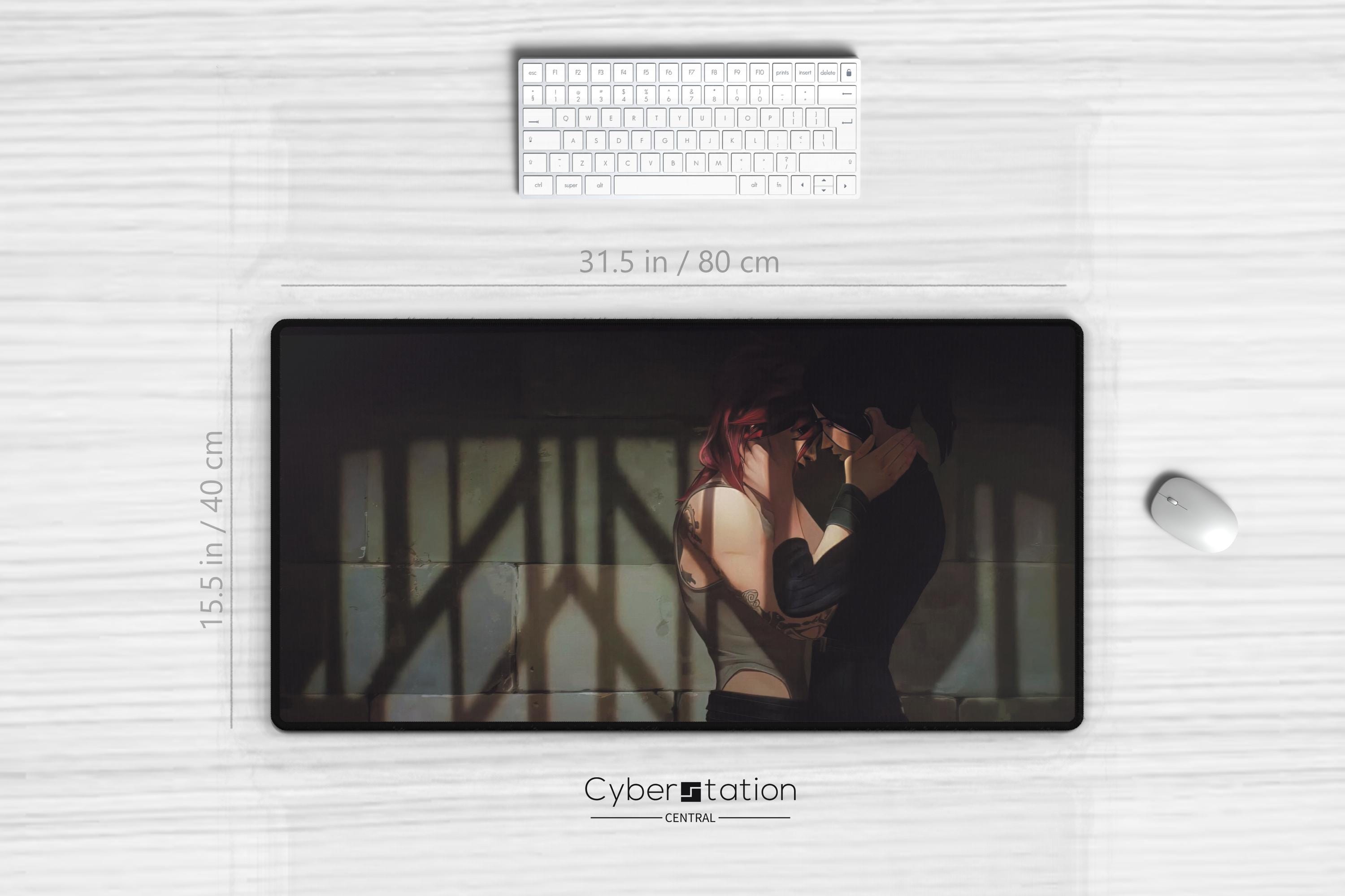 ARCANE - Gaming Desk Mat | CAITVI VIOLYN  |  31.5 x 15.5 in / 80 x 40 cm - Caitlyn & Vi bunker - sesbian lex - xl mouse pad