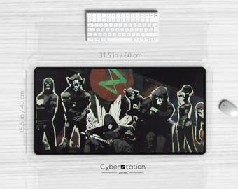 ARCANE - Gaming Desk Mat | EKKO FIRELIGHTS  |  31.5 x 15.5 in / 80 x 40 cm - Ekko Scar firelights group | Riftbound | Gift idea