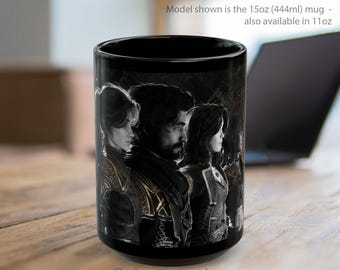 EXPEDITIE 33 | Gustave, Maelle, Lune en Sciel | Zwarte mok | 11 oz (333 ml) of 15 oz (444 ml) | Cadeau-idee
