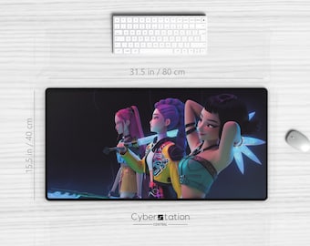 KPop Demon Hunters | ZOEY | Gaming Desk Mat |  32x 16in / 22x 12in  - Huntrix - Saja Boys | Gift Idea