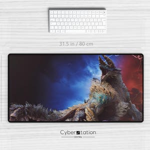 MONSTER HUNTER - Gaming-skrivbordsmatta | ZINOGRE | 80 x 40 cm - Fanged Wyvern - xl-musmatta
