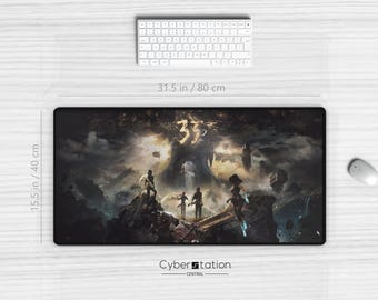 EXPEDITION 33 - Gaming Desk Mat | Maelle, Gustave, Lune & Sciel  |  31.5 x 15.5 in / 80 x 40 cm - For those who come after | Gift Idea